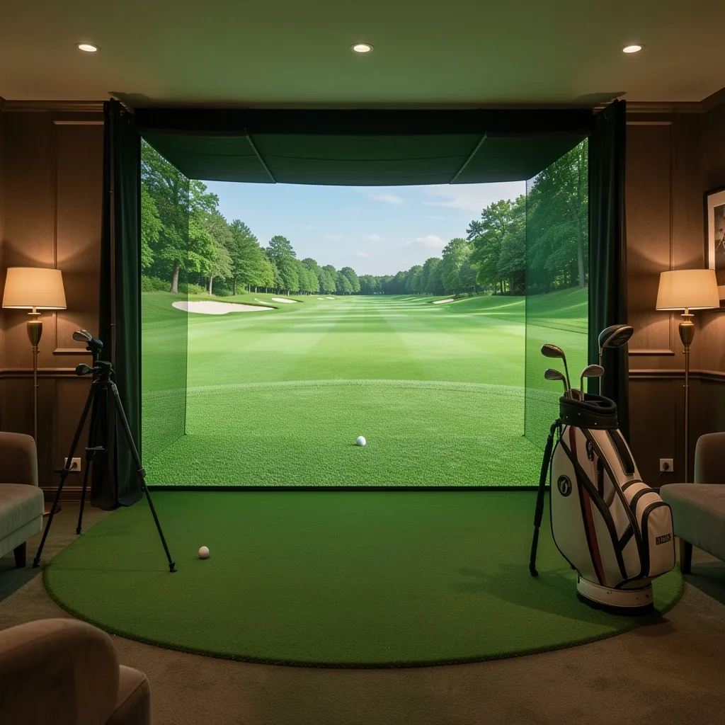 Beltéri szimulátoros golfverseny