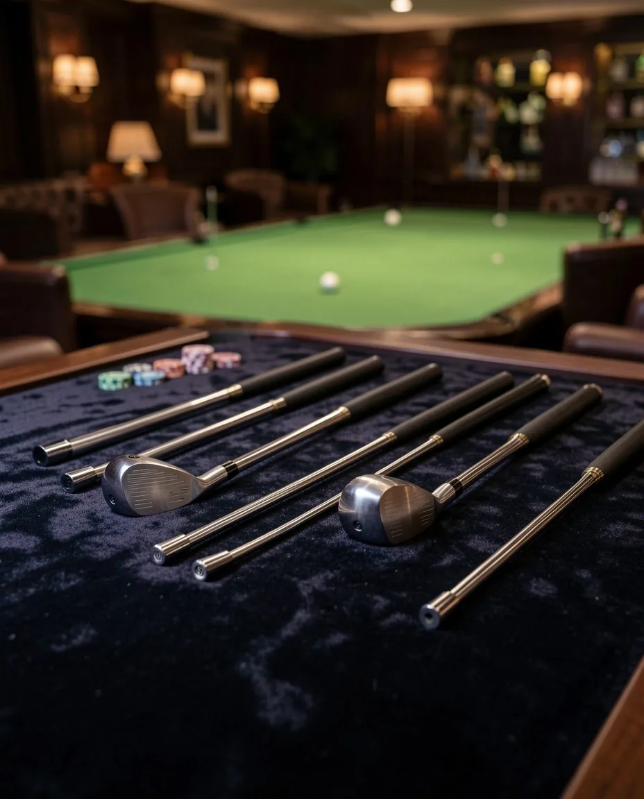 Dunaparti Udvar golf fitting stúdió berendezése